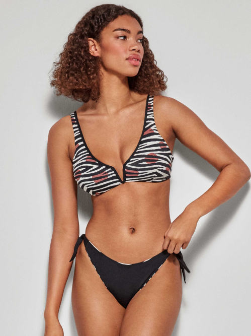 Braguita bikini reversible estampado savannah - Gisela