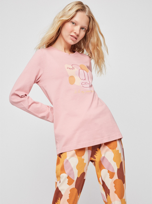 Pijama estampado en tejido de algodón - Gisela