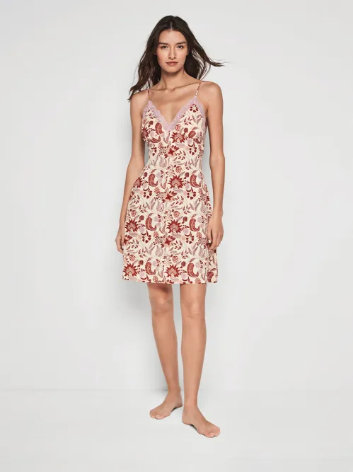 Camisón tirantes estampado floral - Gisela