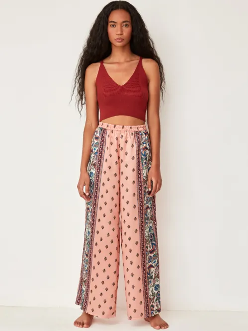 Pantalón de Satén estampado - Gisela