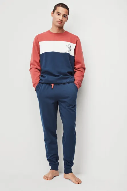 Pijama de hombre de Snoopy tejido felpa - Gisela