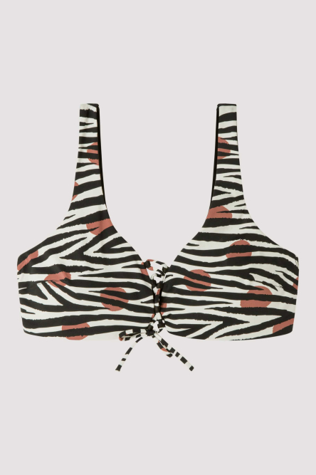 Top bikini sin aro estampado savannah - Gisela